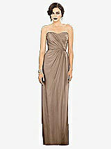 Alt View 1 Thumbnail - Topaz Strapless Draped Chiffon Maxi Dress - Lila