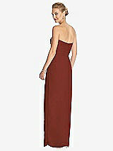 Rear View Thumbnail - Auburn Moon Strapless Draped Chiffon Maxi Dress - Lila