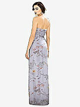 Alt View 2 Thumbnail - Butterfly Botanica Silver Dove Strapless Draped Chiffon Maxi Dress - Lila