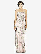 Alt View 1 Thumbnail - Blush Garden Strapless Draped Chiffon Maxi Dress - Lila