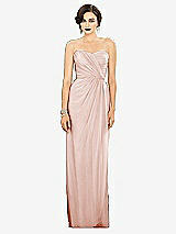 Alt View 1 Thumbnail - Blush Strapless Draped Chiffon Maxi Dress - Lila