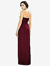 Alt View 2 Thumbnail - Burgundy Strapless Draped Chiffon Maxi Dress - Lila