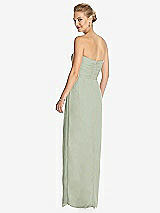 Rear View Thumbnail - Celadon Strapless Draped Chiffon Maxi Dress - Lila