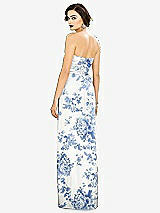 Alt View 2 Thumbnail - Cottage Rose Dusk Blue Strapless Draped Chiffon Maxi Dress - Lila