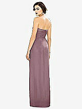 Alt View 2 Thumbnail - Dusty Rose Strapless Draped Chiffon Maxi Dress - Lila