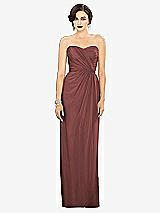 Alt View 1 Thumbnail - English Rose Strapless Draped Chiffon Maxi Dress - Lila