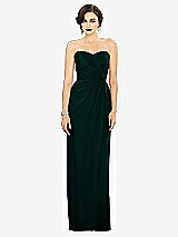 Alt View 1 Thumbnail - Evergreen Strapless Draped Chiffon Maxi Dress - Lila