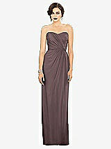 Alt View 1 Thumbnail - French Truffle Strapless Draped Chiffon Maxi Dress - Lila