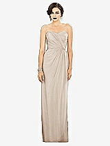 Alt View 1 Thumbnail - Oat Strapless Draped Chiffon Maxi Dress - Lila