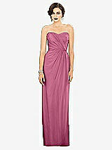 Alt View 1 Thumbnail - Orchid Pink Strapless Draped Chiffon Maxi Dress - Lila