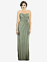 Alt View 1 Thumbnail - Sage Strapless Draped Chiffon Maxi Dress - Lila