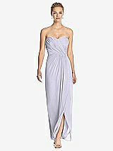 Front View Thumbnail - Silver Dove Strapless Draped Chiffon Maxi Dress - Lila