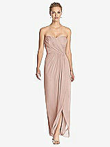 Front View Thumbnail - Toasted Sugar Strapless Draped Chiffon Maxi Dress - Lila