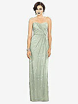 Alt View 1 Thumbnail - Vintage Primrose Sage Strapless Draped Chiffon Maxi Dress - Lila