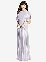 Rear View Thumbnail - Moondance Split Sleeve Backless Maxi Dress - Lila