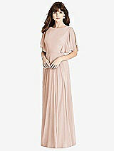 Rear View Thumbnail - Cameo Split Sleeve Backless Maxi Dress - Lila