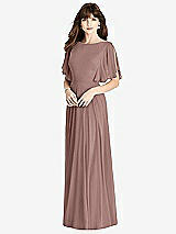 Rear View Thumbnail - Sienna Split Sleeve Backless Maxi Dress - Lila