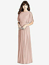 Rear View Thumbnail - Toasted Sugar Split Sleeve Backless Maxi Dress - Lila