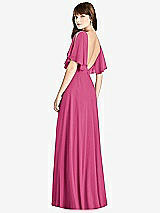 Front View Thumbnail - Tea Rose Split Sleeve Backless Maxi Dress - Lila