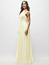 Alt View 6 Thumbnail - Butter Yellow High Neck Halter Backless Maxi Dress