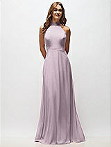 Alt View 5 Thumbnail - Lilac Dusk High Neck Halter Backless Maxi Dress