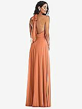 Alt View 4 Thumbnail - Sweet Melon High Neck Halter Backless Maxi Dress