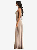 Alt View 3 Thumbnail - Topaz High Neck Halter Backless Maxi Dress