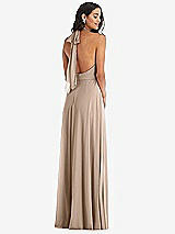 Alt View 4 Thumbnail - Topaz High Neck Halter Backless Maxi Dress