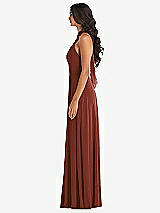 Alt View 3 Thumbnail - Auburn Moon High Neck Halter Backless Maxi Dress