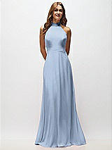 Alt View 5 Thumbnail - Cloudy High Neck Halter Backless Maxi Dress