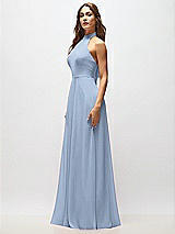 Alt View 6 Thumbnail - Cloudy High Neck Halter Backless Maxi Dress