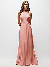 Alt View 5 Thumbnail - Desert Rose High Neck Halter Backless Maxi Dress