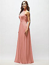 Alt View 6 Thumbnail - Desert Rose High Neck Halter Backless Maxi Dress