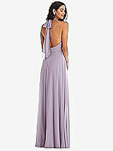 Alt View 4 Thumbnail - Lilac Haze High Neck Halter Backless Maxi Dress