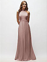Alt View 5 Thumbnail - Sienna High Neck Halter Backless Maxi Dress