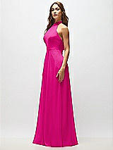 Alt View 6 Thumbnail - Think Pink High Neck Halter Backless Maxi Dress