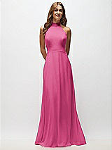 Alt View 5 Thumbnail - Tea Rose High Neck Halter Backless Maxi Dress