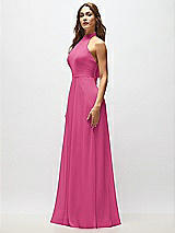 Alt View 6 Thumbnail - Tea Rose High Neck Halter Backless Maxi Dress