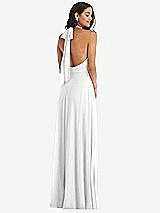 Alt View 4 Thumbnail - White High Neck Halter Backless Maxi Dress