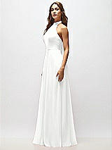 Alt View 6 Thumbnail - White High Neck Halter Backless Maxi Dress