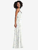 Side View Thumbnail - Bleu Garden Tie-Back Cutout Maxi Dress with Front Slit