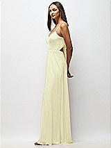 Alt View 2 Thumbnail - Butter Yellow Tie-Back Cutout Maxi Dress with Front Slit
