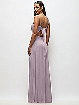 Alt View 3 Thumbnail - Lilac Dusk Tie-Back Cutout Maxi Dress with Front Slit