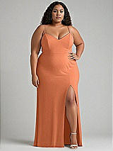 Alt View 1 Thumbnail - Sweet Melon Tie-Back Cutout Maxi Dress with Front Slit