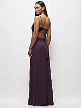 Alt View 3 Thumbnail - Aubergine Tie-Back Cutout Maxi Dress with Front Slit