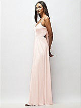 Alt View 2 Thumbnail - Blush Tie-Back Cutout Maxi Dress with Front Slit