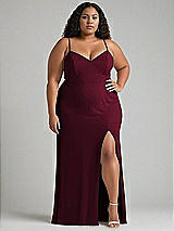 Alt View 1 Thumbnail - Cabernet Tie-Back Cutout Maxi Dress with Front Slit