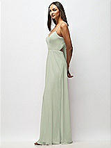 Alt View 2 Thumbnail - Celadon Tie-Back Cutout Maxi Dress with Front Slit