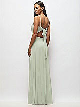 Alt View 3 Thumbnail - Celadon Tie-Back Cutout Maxi Dress with Front Slit