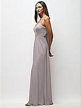 Alt View 2 Thumbnail - Cashmere Gray Tie-Back Cutout Maxi Dress with Front Slit
